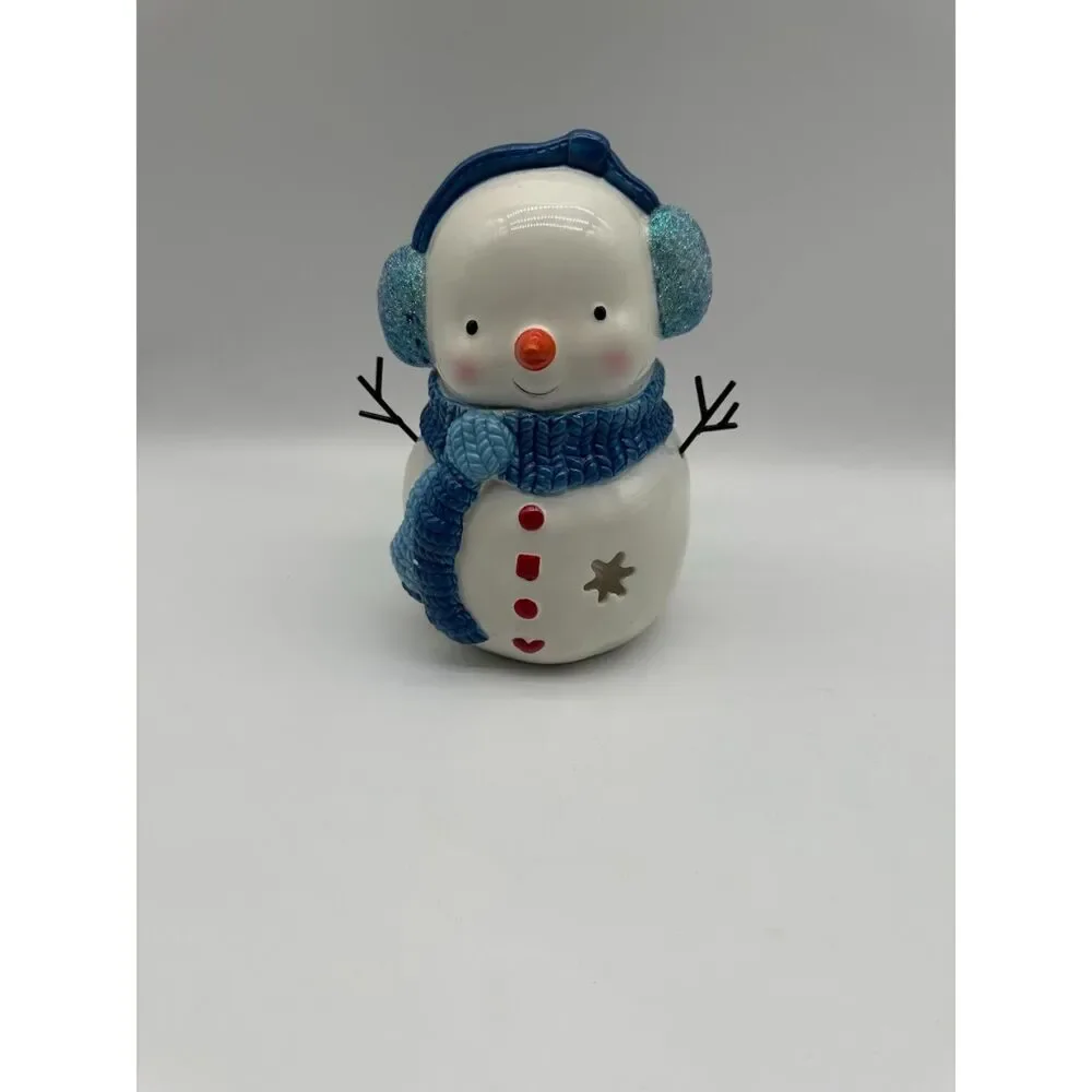 ceramic snowman  tea light holder